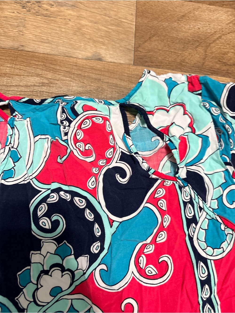 Crown & Ivy Boho Tunic Dress XL | Floral Paisley Peasant Top Bell Sleeve - Picture 9 of 9